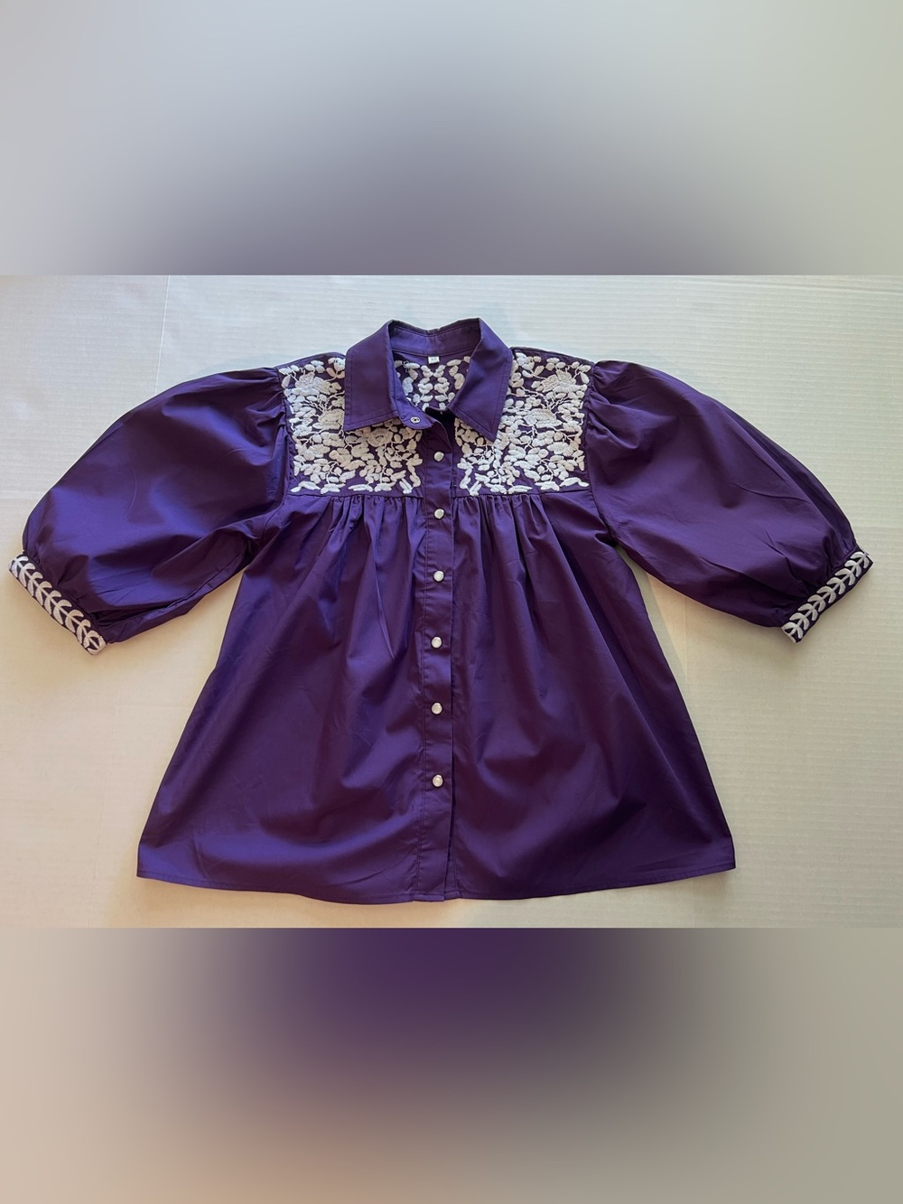 TCU Tarleton Purple Pearl Snap Game Day Blouse